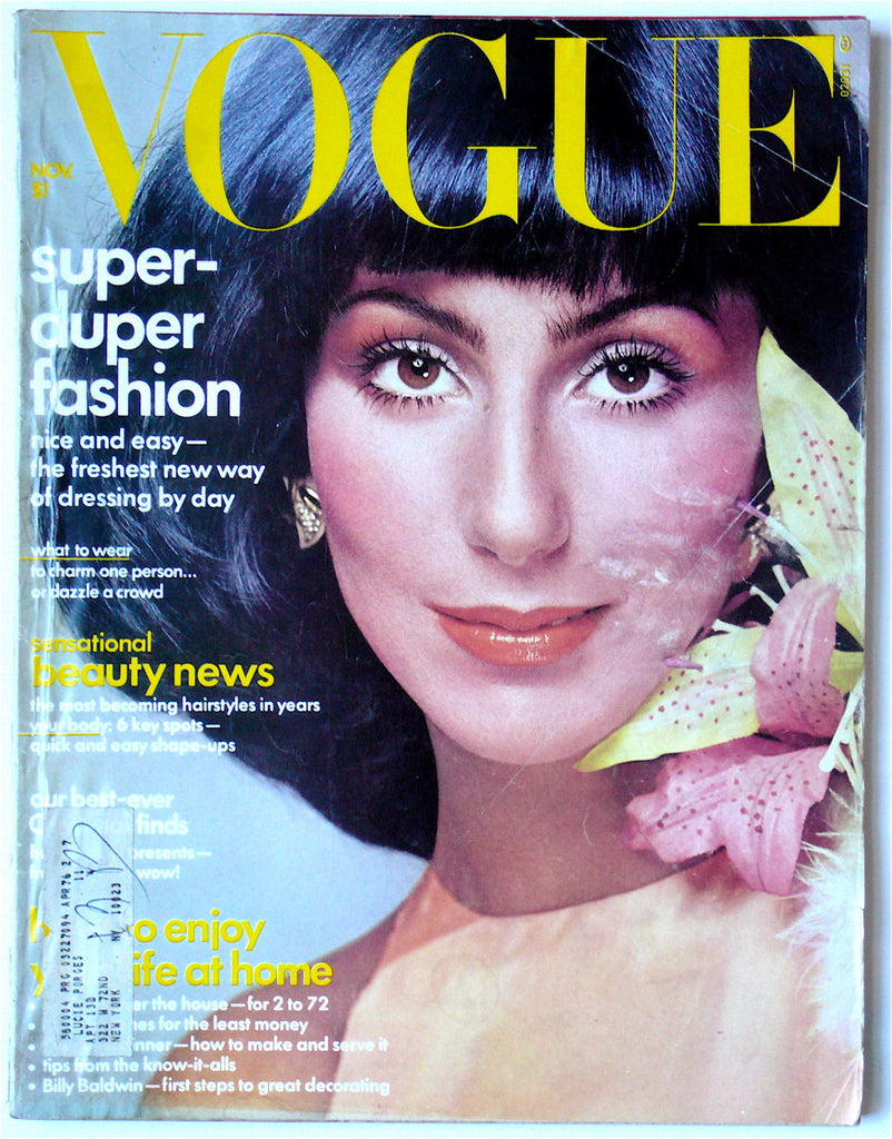 Vogue November 1974  Cher on cover