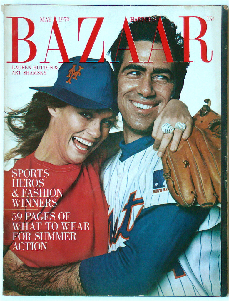 Harper's Bazaar May 1970 Art Shamsky and Lauren Hutton