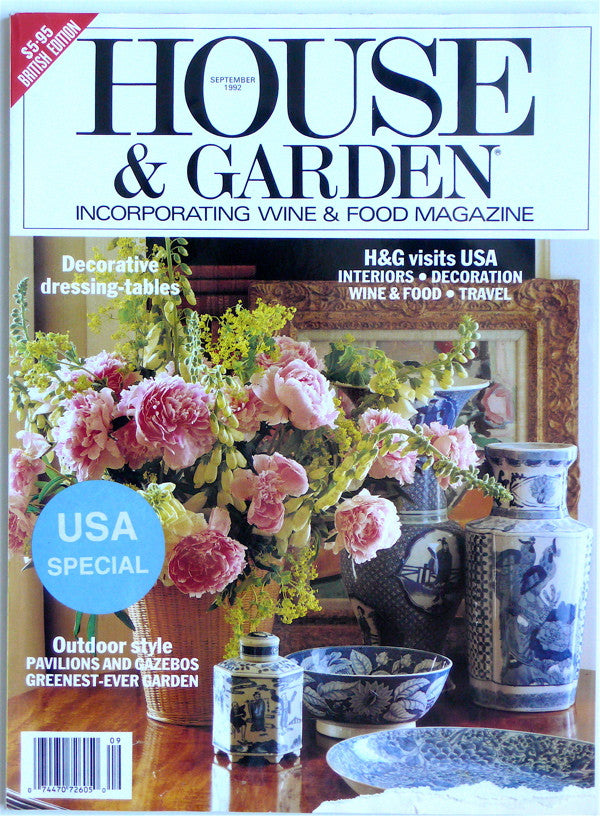 House & Garden September 1992 UK ed.  Robert Couturier