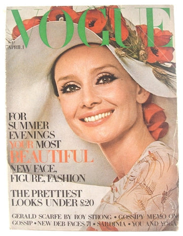 British Vogue  April 1 1971 audrey hepburne