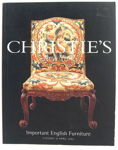 Christie's New York  Important English Furniture 16 April 2002.  Sale 1037.