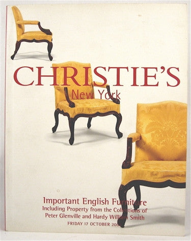 Christie's New York  Important English Furniture  Including Property from the Collections of Peter Glenville and Hardy William Smith