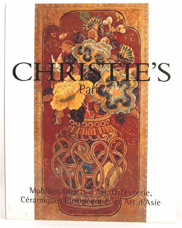 Christie's  Paris  Mobiler, Objets d'Art, Orfevrerie, Ceramiques Europeenes et Art d'Asie 22 Avril 2004.