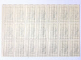 Sheet of unused Abraham Lincoln stamps from 1959