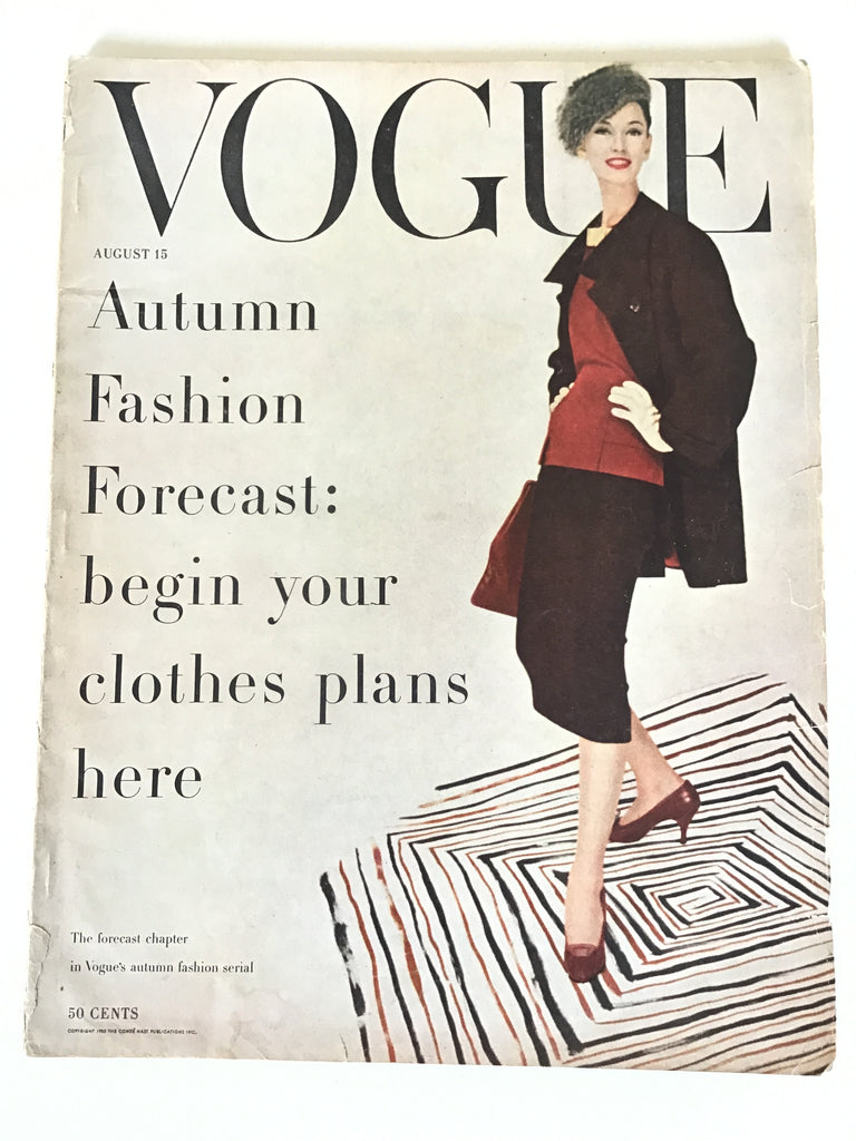 Vogue magazine August 15, 1955 andy warhol
