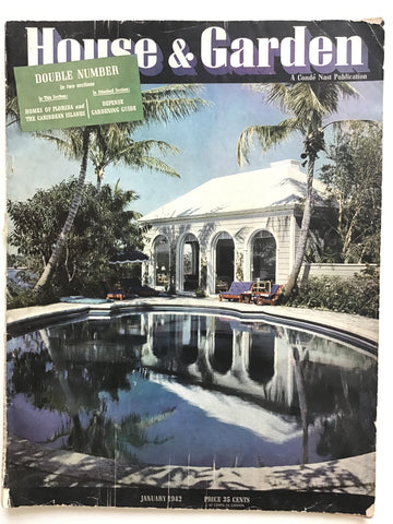 House and Garden January 1942 Homes of Florida and the Caribbean Islands