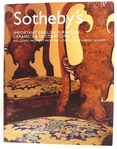 Sotheby's  Important English Furniture, Ceramics and Decorations Including Property from the Estate of Katharine Graham