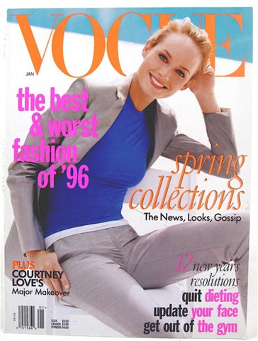 Vogue Magazine January 1997 amber valletta